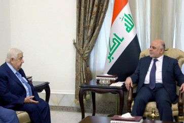 وزير الخارجية السورية خلال لقائه رئيس الحكومة العراقية في بغداد