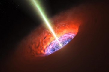عندما يمتص الثقب الأسود جسما ما فإنه لا يستهلك جميع مكوناته، وإنما يبعث كمية هائلة من الإشعاع