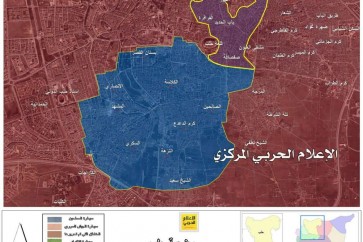 خريطة تظهر وضعية شرق حلب بعد سيطرة الجيش السوري وحلفاؤه على حلب القديمة