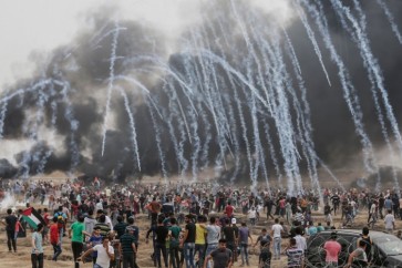 قنابل غاز مسيرات العودة في غزة
