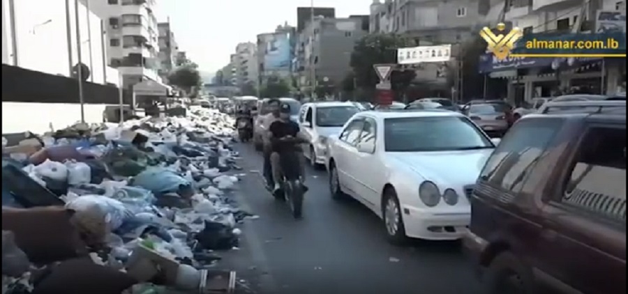 ازمة النفايات في الضاحية الجنوبية