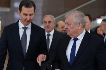الرئيس السوري بشار الأسد يستقبل المبعوث الخاص للرئيس الروسي فلاديمير بوتين ألكسندر لافرنتييف