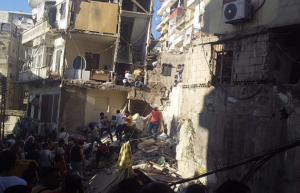 انهيار مبنى في طرابلس عام 2022 ادى لوفاة طفلة وعدة اصابات
