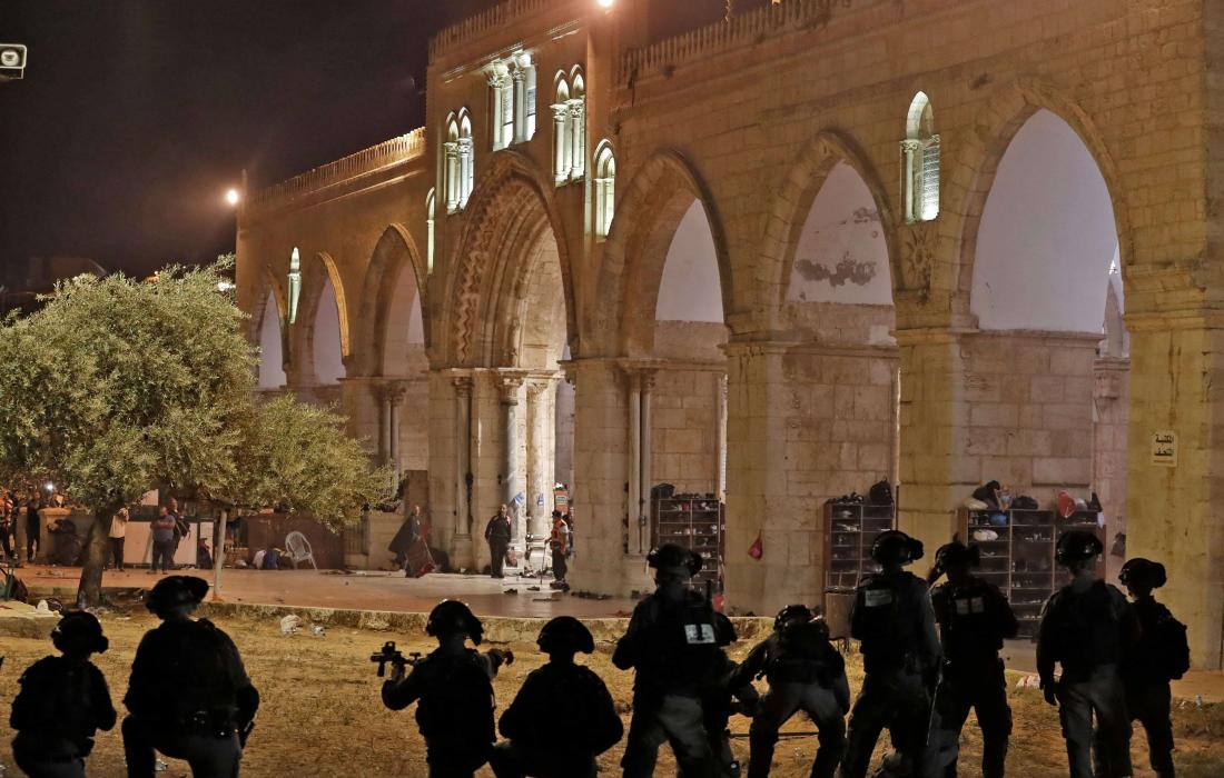 العدو  الاسرائيلي في المسجد الاقصى