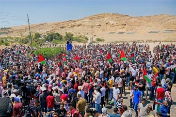 حشود اردنية نحو الحدود مع فلسطين