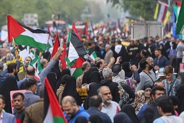 مسيرات شعبية في ايران دعما لغزة